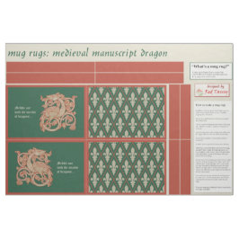 "Meddle Not" Dragon DIY Mug Rugs ファブリック