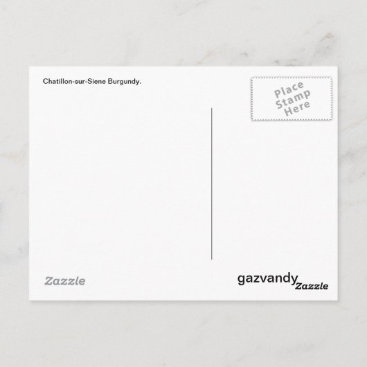 Medeaval Chatillon-sur-Siene Burgundy. ポストカード (裏面)