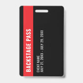 Media ID Badge with Photo Background バッジ (Back)