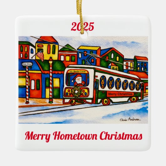 Media, Pennsylvania 2025 Hometown Ornament セラミックオーナメント (正面)