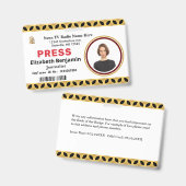 Media Press PassロゴIDカードのパーソナライズ バッジ (正面＆裏面)