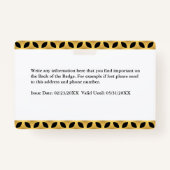 Media Press PassロゴIDカードのパーソナライズ バッジ (裏面)