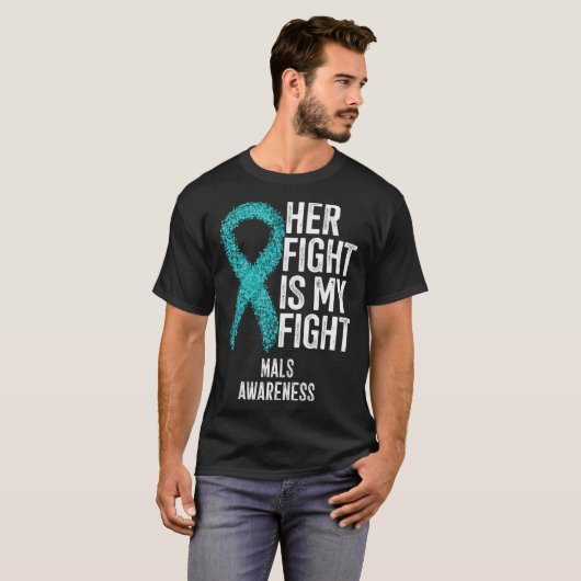 Median Arcuate Ligament Syndrome Her Fight Is My F Tシャツ (正面フル)