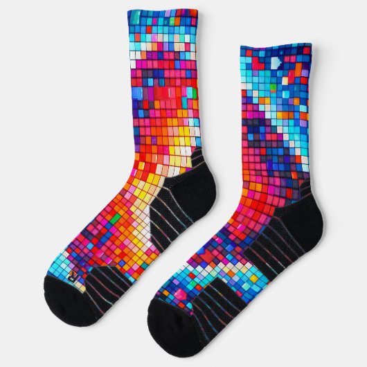 medias pixeleado colorido  ソックス (左)