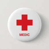 MEDIC & First Aid, Cross, Ambulance, Doctor  缶バッジ (正面)