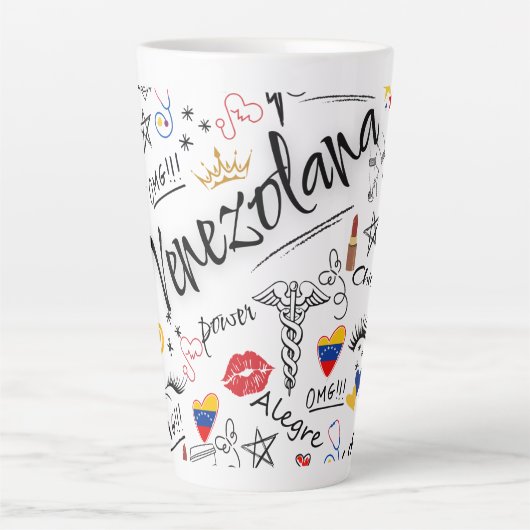 Médica General Venezolana | Orgullo Profesional ve カフェラテマグ (正面)