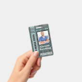 Medica Photo ID Painterly in Blues バッジ (手持ち)