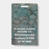 Medica Photo ID Painterly in Blues バッジ (裏面)