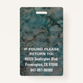 Medica Photo ID Painterly in Blues バッジ (裏面)