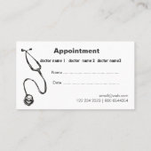 Medicalアポイントメントの看護の聴診器RNの博士 予約カード (裏面)