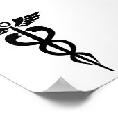 medical2006ブラックメディカルシンボルのヘルス ポスター (角)