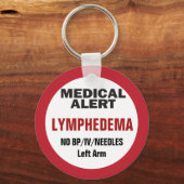 Medical Alertリンパ浮腫情報 キーホルダー (正面)