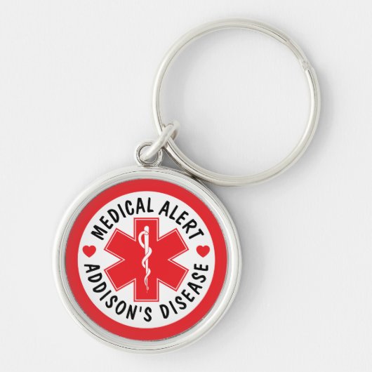 Medical Alert Addison's Disease  - Custom キーホルダー (正面)