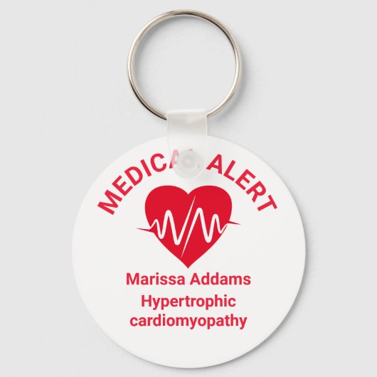 Medical Alert, Heart Patient キーホルダー (正面)