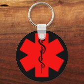 Medical alert keychain キーホルダー (正面)