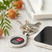 Medical Alert Series Allergies Personalize Metal キーホルダー (側面)