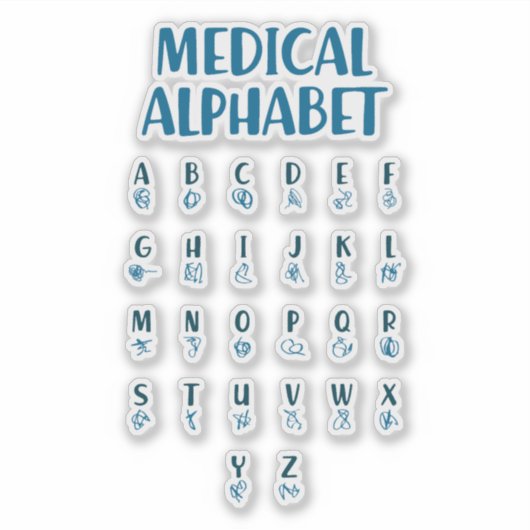 Medical Alphabet シール (正面)