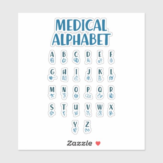 Medical Alphabet シール (シート)