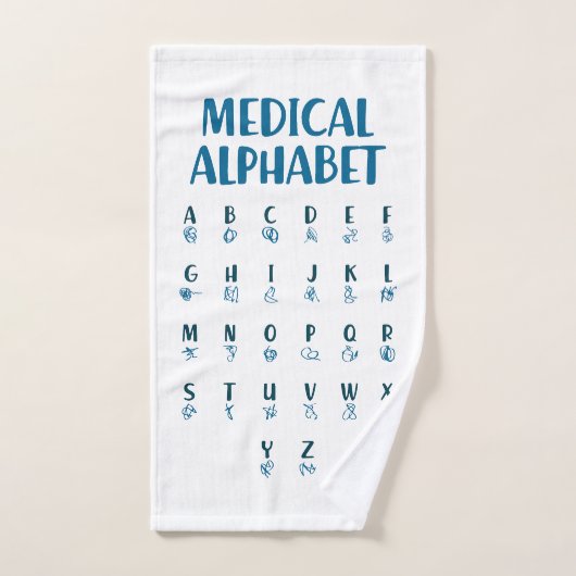 Medical Alphabet ハンドタオル (ハンドタオル)