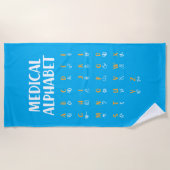 Medical Alphabet ビーチタオル (正面)
