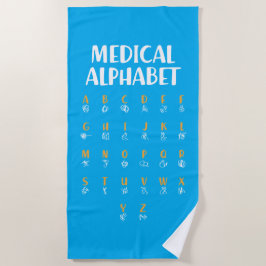 Medical Alphabet ビーチタオル