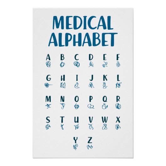 Medical Alphabet ポスター (正面)