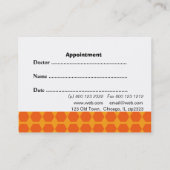 Medical Apppointment Beehive Retro博士のシンプル 予約カード (裏面)