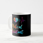 Medical Assistant Heartbeat Nursing Hospital Heart コーヒーマグカップ (正面左)