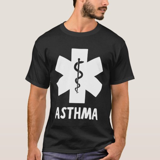 Medical ASTHMA ALERT  Asthmatic Tシャツ (正面)