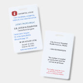 Medical Badge | Surgical Staff – Hospital ID バッジ (正面＆裏面)