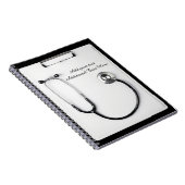 Medical Black Stethoscope Logo clipboard ノートブック (右側)