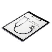 Medical Black Stethoscope Logo clipboard ノートブック (左側)