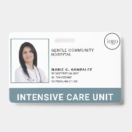 Medical Blue Gray病院のロゴ写真ID バッジ
