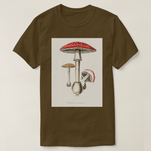 Medical BotanyのAmanita muscariaイラストレーション Tシャツ (デザイン正面)