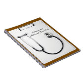 Medical Brown Stethoscope Logo clipboard ノートブック (右側)