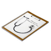 Medical Brown Stethoscope Logo clipboard ノートブック (左側)
