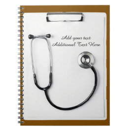 Medical Brown Stethoscope Logo clipboard ノートブック