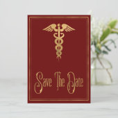 Medical Caduceus DoctorナースRed Save The Date セーブザデート (スタンド正面)