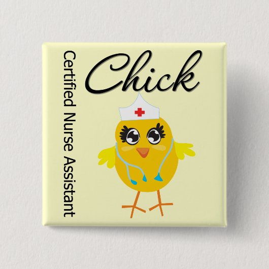 Medical Chick v1認定ナースアシスタント 缶バッジ (正面)