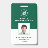 Medical Clinic Doctor Green Professional ID  バッジ (正面)