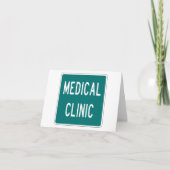 Medical Clinic Road Sign サンキューカード (正面)