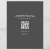 Medical Clinic Urgent Care Gray Logo QR チラシ (裏面)