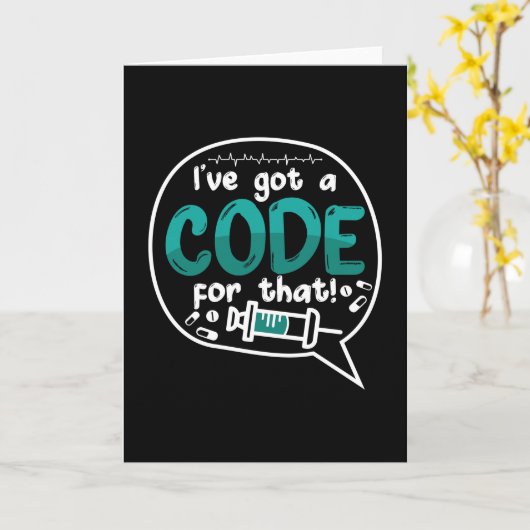 Medical Code I've Got A Code For That ICD Coding カード (黄色い花)