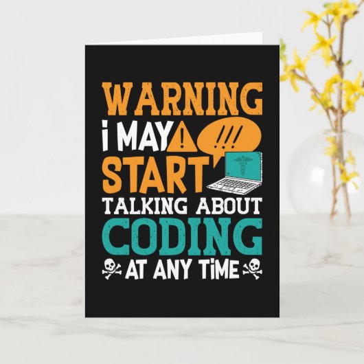 Medical Coderの警告IがTalking Codingを開始 カード (黄色い花)