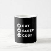 Medical Coder 食べ Sleep Code Coding ICD Programmer コーヒーマグカップ (中央)