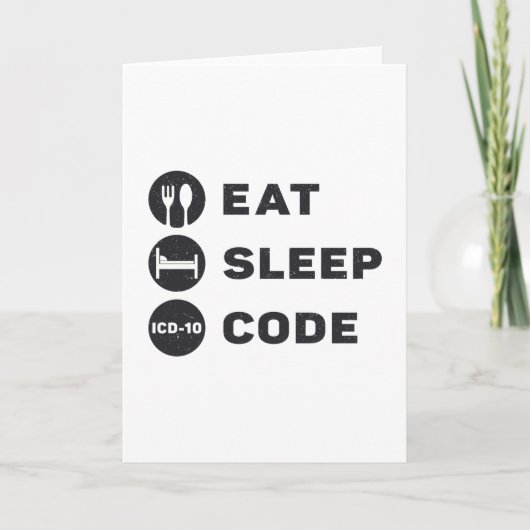 Medical Coder 食べ Sleep Code ICD Coding Programmer カード (正面)