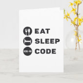 Medical Coder 食べ Sleep Code ICD Coding Programmer カード (黄色い花)