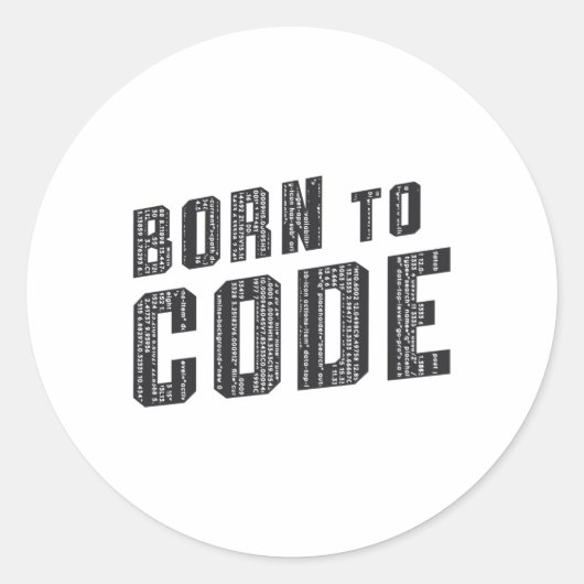 Medical Coder Born To Code Coding ICD Programmer ラウンドシール (正面)