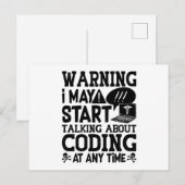 Medical Coder Coderのコー警告ディングが開始される可能性がある ポストカード (正面/裏面)