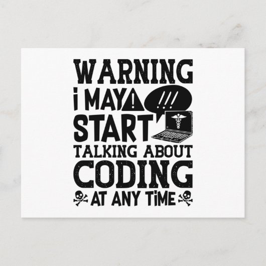 Medical Coder Coderのコー警告ディングが開始される可能性がある ポストカード (正面)